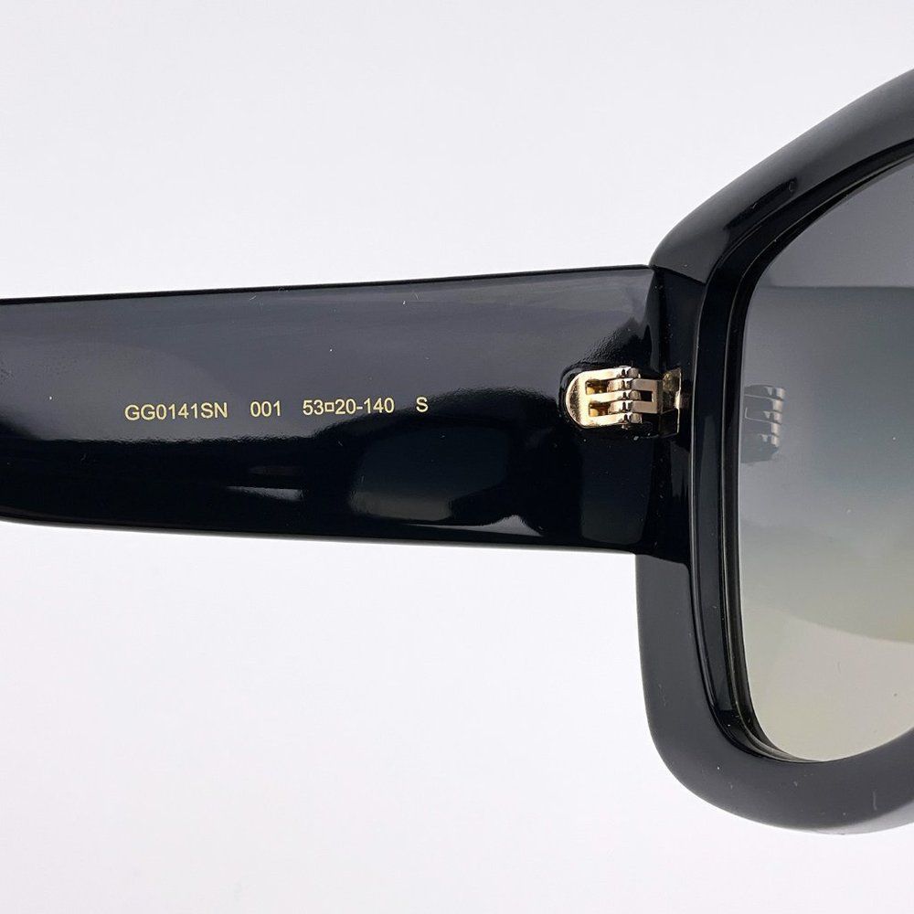 Gucci Urban GG0141SN Sunglasses Black Gold Grey Women - Picture 8 of 11